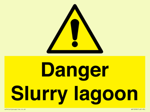 Danger Slurry lagoon